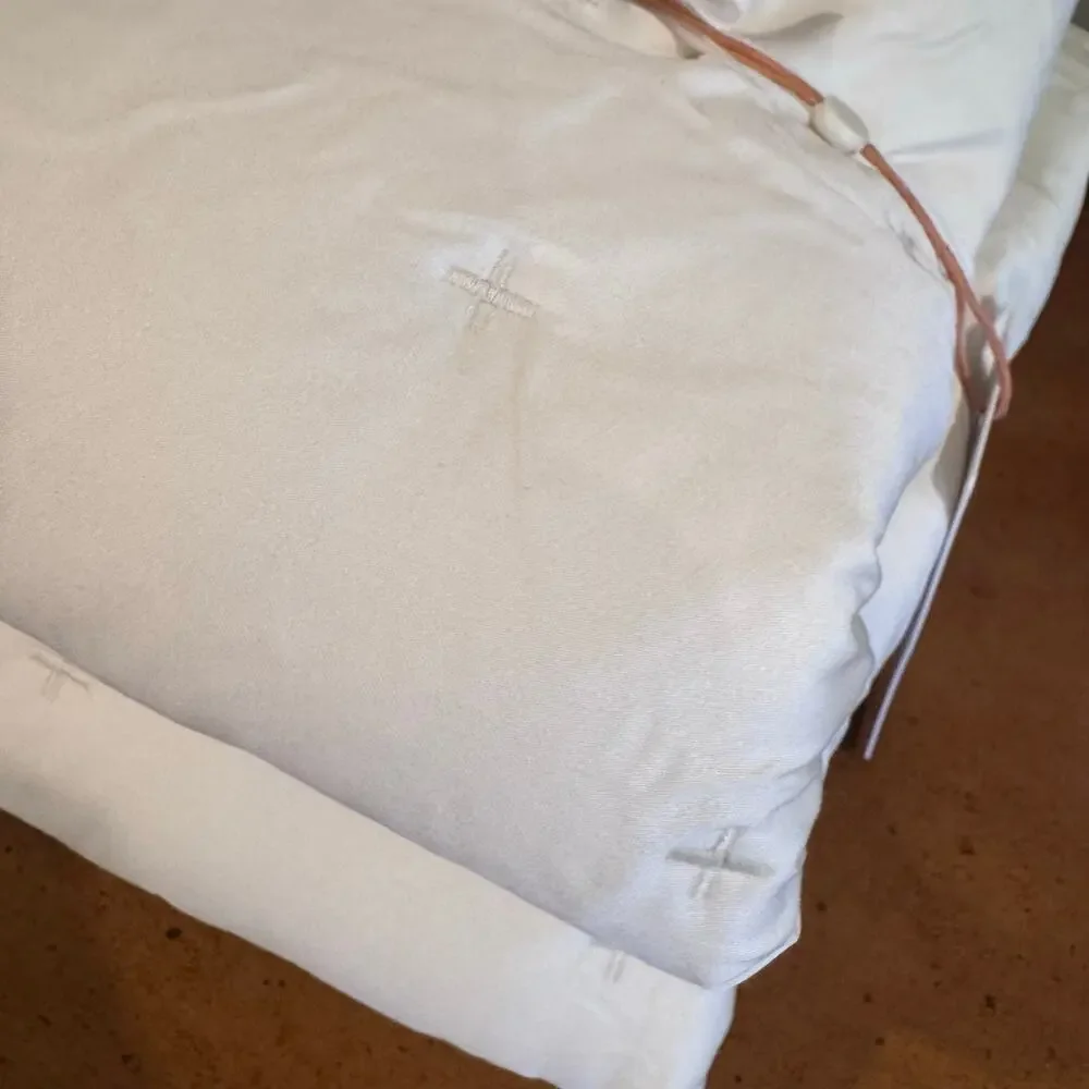 Quince Bamboo Dream Quilt Standard Shams Set of 2 Ivory NWOT